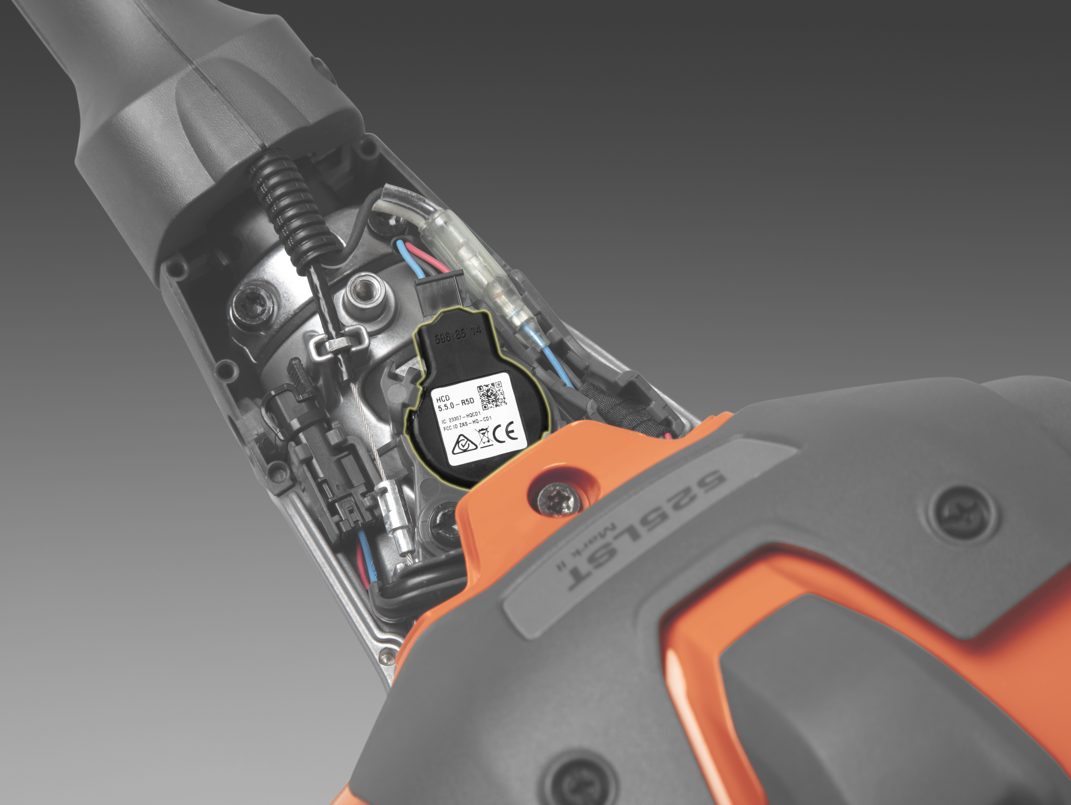 Dedicated space for Husqvarna connectivity device, which enables easy connection to digital services such as Husqvarna FleetServices. image